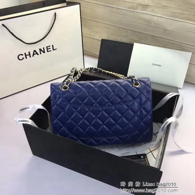 香奈兒CHANEL 升級版A1113全新經典小羊皮金銀鏈條單肩斜挎包 DSC1754